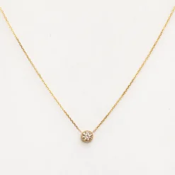 Champagne Diamond Large Magic Eye Necklace