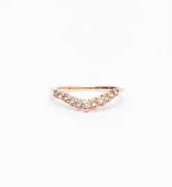 Champagne Diamond Tiara Curve Band