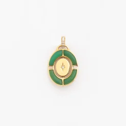 Chrysoprase Gemelli Inlay Pendant