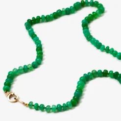 Chrysoprase Rondelle Beaded Necklace