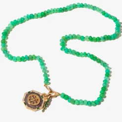 Chrysoprase Rondelle Beaded Necklace