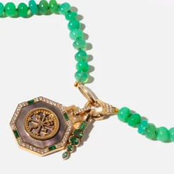 Chrysoprase Rondelle Beaded Necklace