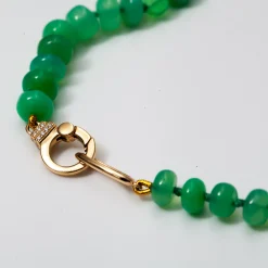 Chrysoprase Rondelle Beaded Necklace