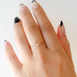 Circle Prong Diamond Ring