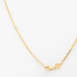 Crescent Moon on Grey Moonstone Signet Necklace