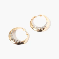 Crown Hoop Earrings