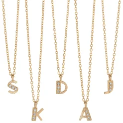 Diamond Art Deco Letter Necklace