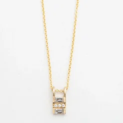 Diamond Baguette Reflection Necklace