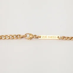 Diamond Bezel Tennis Segment Small Curb Chain Necklace