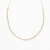 Diamond Cluster Half Riviera Necklace