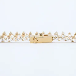 Diamond Cluster Tennis Bracelet