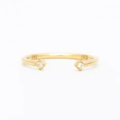 Diamond Deco Square Cuff Ring