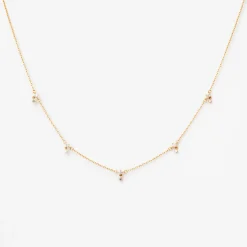 Diamond Drop Station Necklace