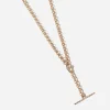 Diamond Open Link & Pavé Diamond Toggle Rolo Chain Lariat