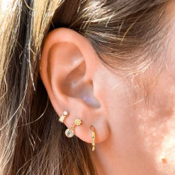 Diamond Orb Drop Earrings