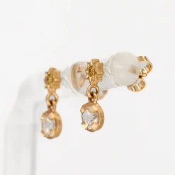 Diamond Orb Drop Earrings