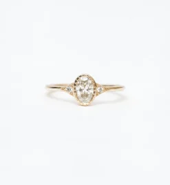Diamond Oval Deco Ring