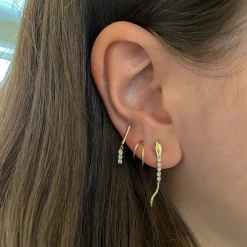 Double Wire Huggie Hoops