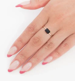 East West Onyx Equilibrium Ring