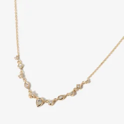 Eleven Linked Mixed Fancy Cut Diamond Necklace