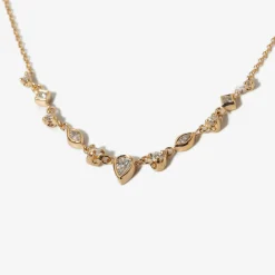 Eleven Linked Mixed Fancy Cut Diamond Necklace