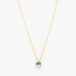 Emerald Baguette Cluster Necklace