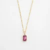 Emerald Cut Ruby Wisp Necklace