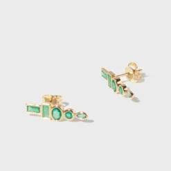 Emerald Totem Studs