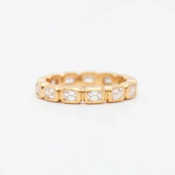 Emerald-Cut Parquet Band