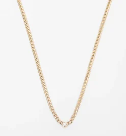 extra Small Curb Necklace with Single Floating Diamond