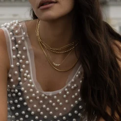 Five Round Diamond Bezel Necklace