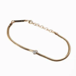 Floating Diamond Bracelet With Small Snake Chain