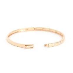 Flush-set Diamond Hinged Bangle