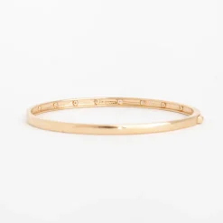 Flush-set Diamond Hinged Bangle