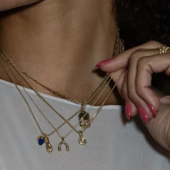 Fluted Bezel Diamond Pendant Necklace