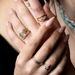 Geometric Emerald Cut Lab-Grown Diamond Engagement Ring