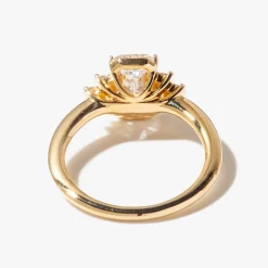 Geometric Emerald Cut Lab-Grown Diamond Engagement Ring