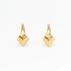 Gold Edgy Huggie Earrings