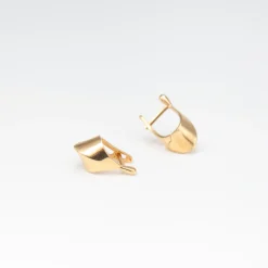 Gold Edgy Huggie Earrings