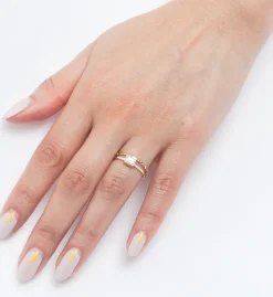 Gold Marquise Beaded Band