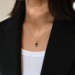 Gold Medium Barely-There Diamond Necklace