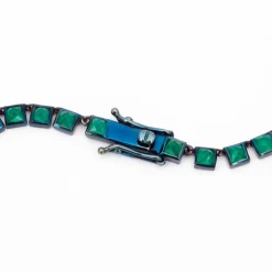 Green Onyx Mini Tile Riviere Necklace
