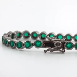 Green Onyx Petite Dot Tennis Bracelet