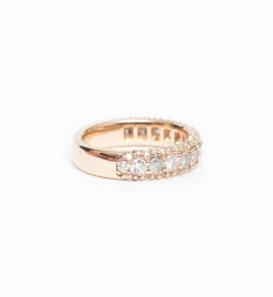 Grey Diamond Celestine Half Eternity Pavé Band