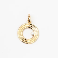 Groovy Diamond Initial Charm