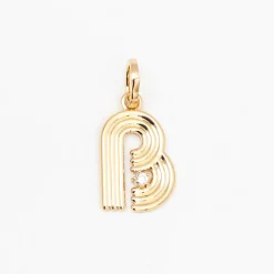 Groovy Diamond Initial Charm