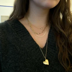 Heart Locket Long Chain Necklace