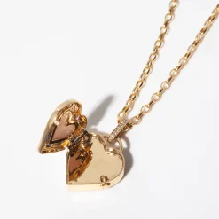 Heart-Shaped Push Button Locket