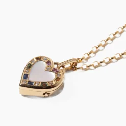 Heart-Shaped Push Button Locket