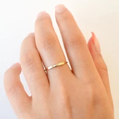 Horizontal Diamond Bar Ring